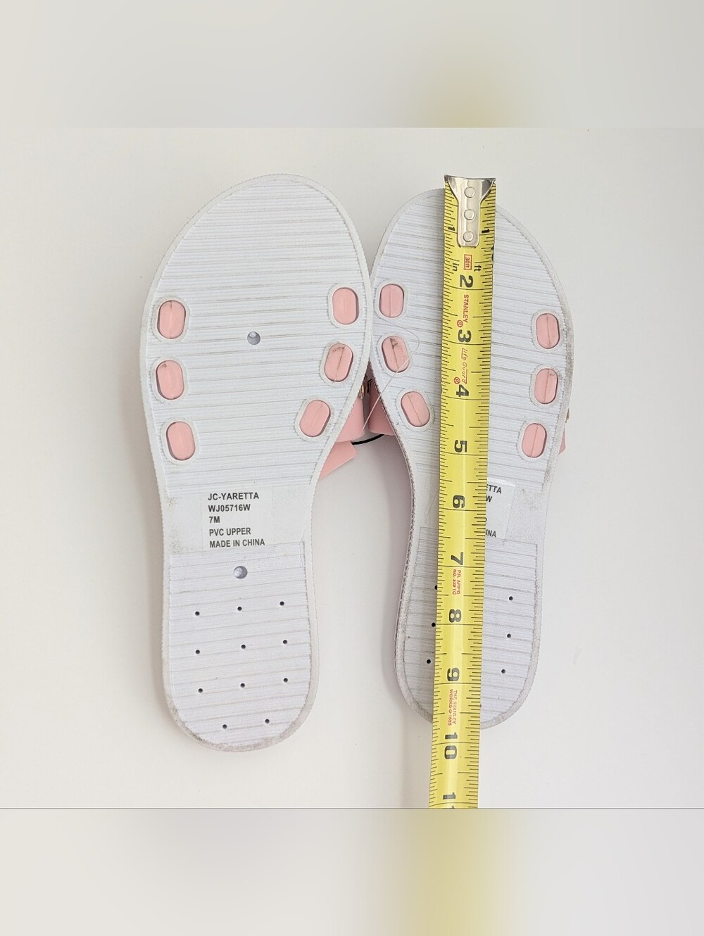 Juicy Couture (7M) JC-Yaretta Pink Slides/Flats/Sandals w/Gold Chain Charms - Picture 9 of 11
